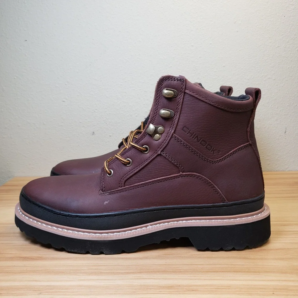 Chinook Mens Size 13 Workhorse II Leather Work Boots Brown Electrical Hazard NEW